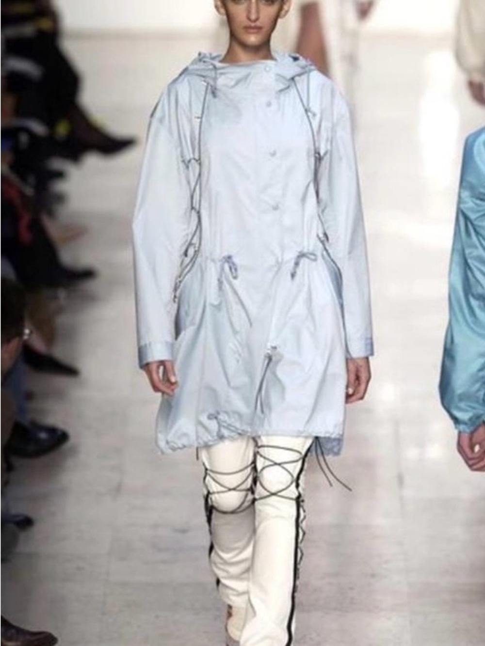 Issey Miyake Pale Blue Hooded Ski Jacket